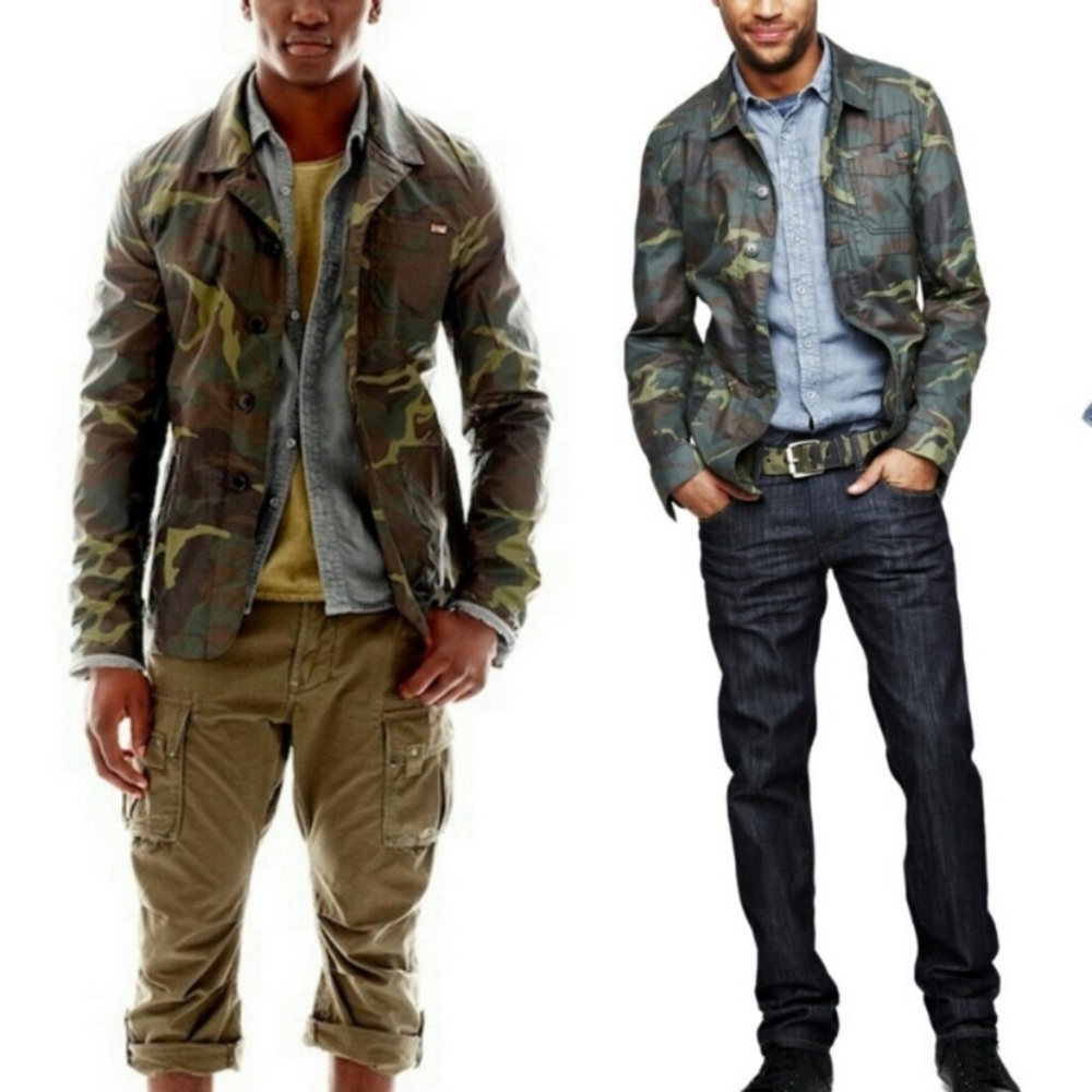 Camo William Rast jacket size XXL